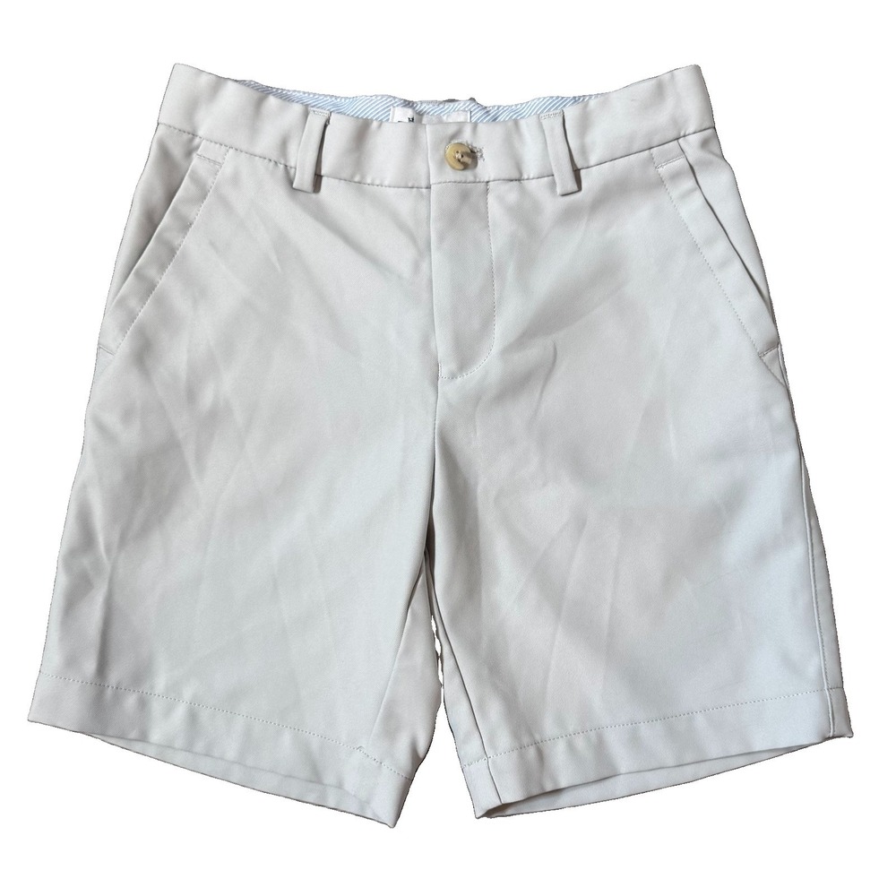 Peter Millar Shorts Performance Salem Golf Boys Small 7-8 Gray Stretch Chinos
